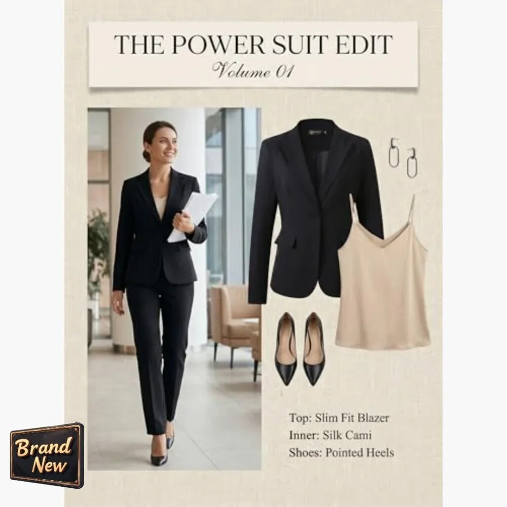 Slim Fit Blazer for Women, Office Casual Jacket with Recycled Polyester - Picture 4 of 7